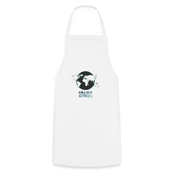 wird Zeit zu reisen Logo - Kochschürze - Weiß - Vorne - AI Model Male 185 dark (185cm)