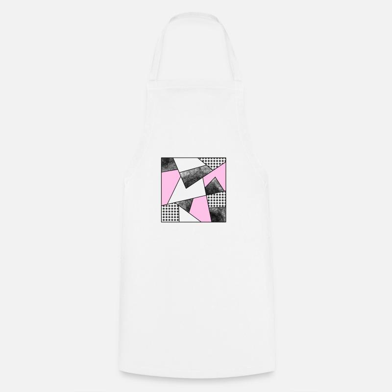 Mosaïque moderne rose - Tablier de cuisine - blanc