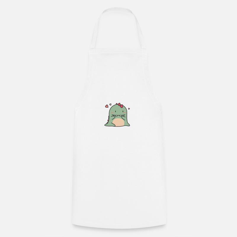 Dino love - Cooking Apron - white