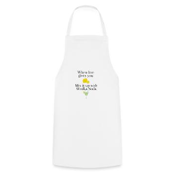 Quand le live vous donne des citrons - Tablier de cuisine - blanc - Devant - AI Model Male 185 dark (185cm)