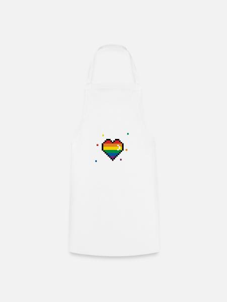 Pride Heart 90s - Kochschürze - Weiß