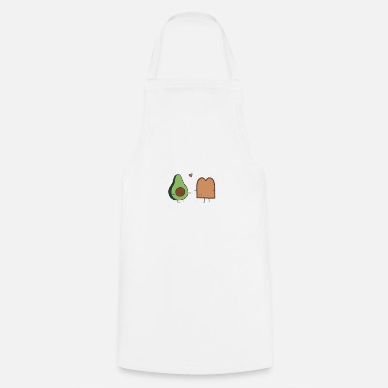 Avocado + toast - Cooking Apron - white
