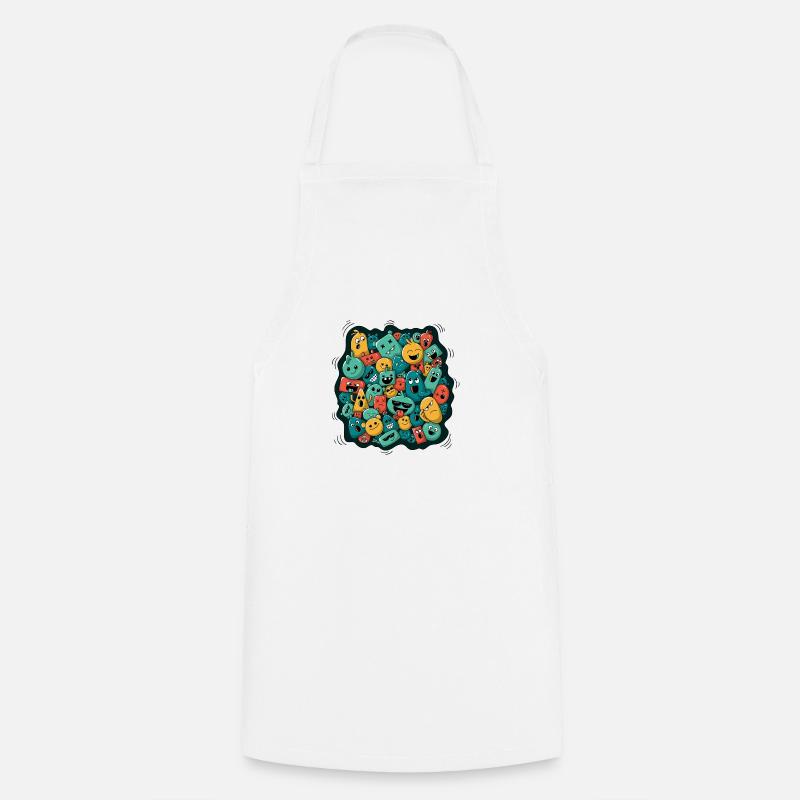 Funny monsters - Cooking Apron - white