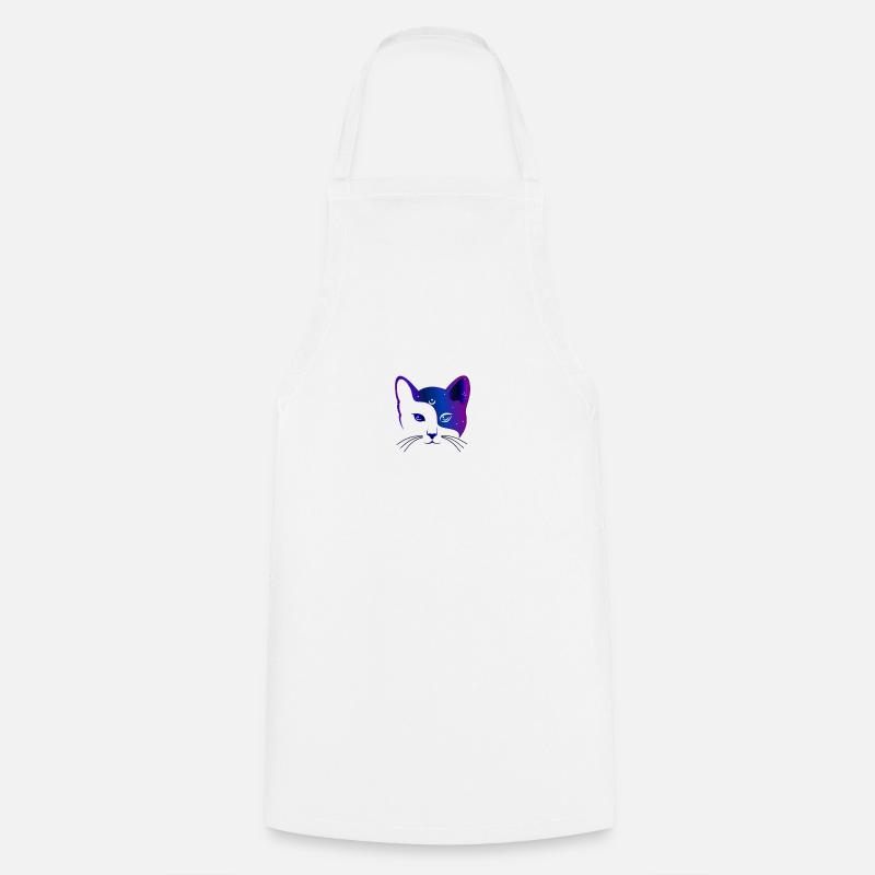 Chat - Tablier de cuisine - blanc