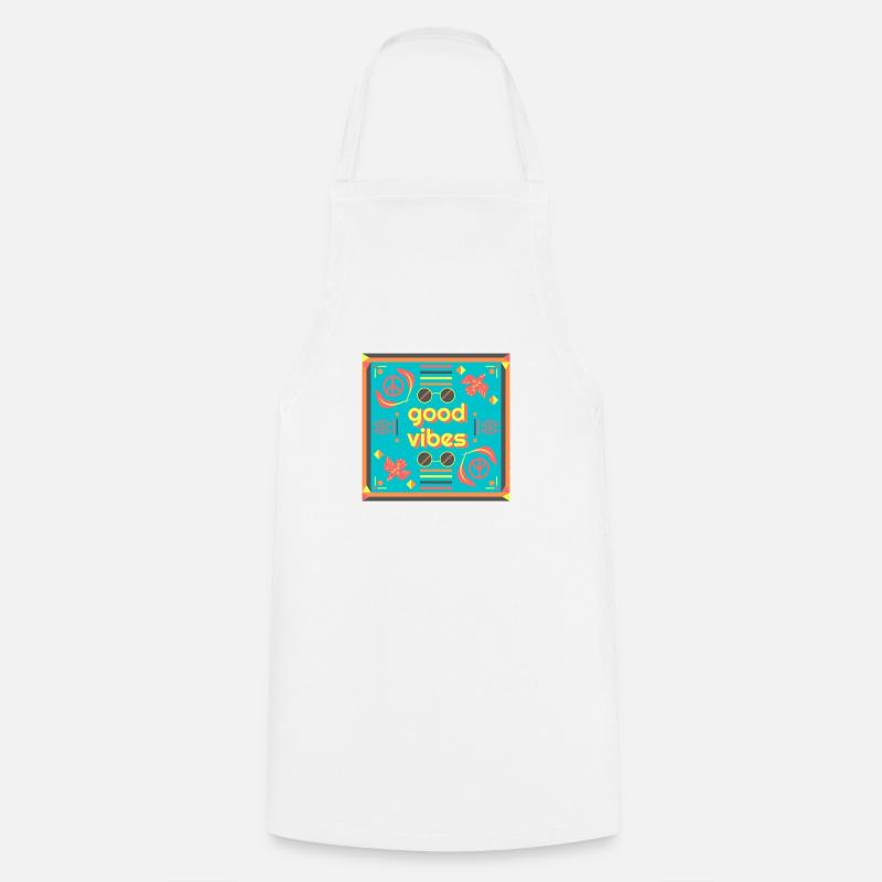 GOOD VIBES - Cooking Apron - white