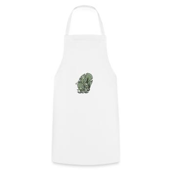 Serpents verts - Tablier de cuisine - blanc - Devant - AI Model Male 185 dark (185cm)