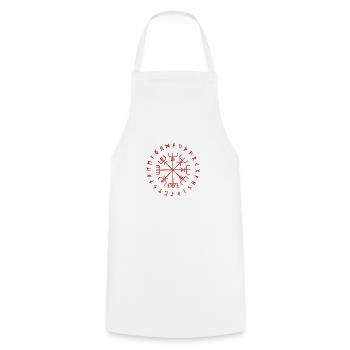 Vegvisir rune circle - Cooking Apron - white - Front - AI Model Male 185 dark (185cm)