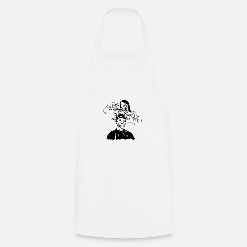 Coiffeur, coiffeur - Tablier de cuisine - blanc
