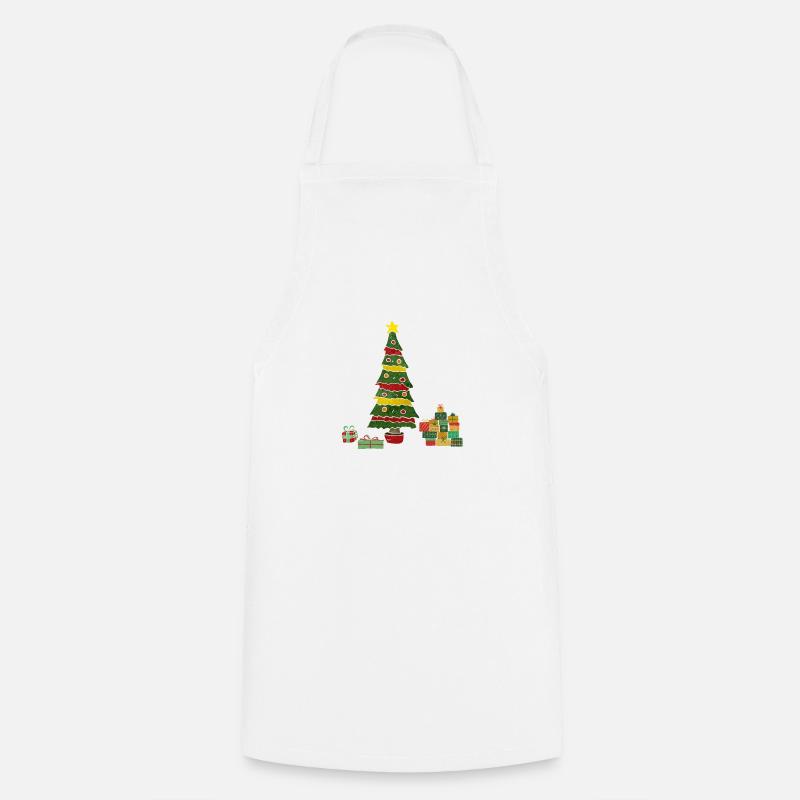 Weihnachtsbaum - Weihnachten - Kochschürze - Weiß