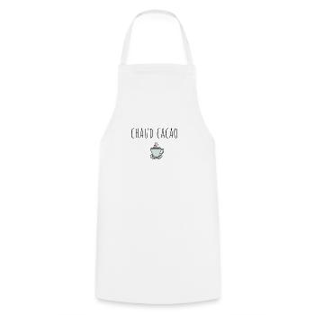 hot cocoa cho cho chocolate humor gift - Cooking Apron - white - Front - AI Model Male 185 dark (185cm)