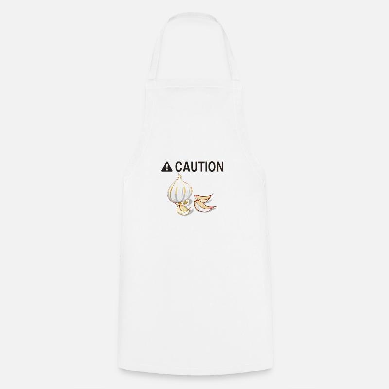 Attention ail - Tablier de cuisine - blanc