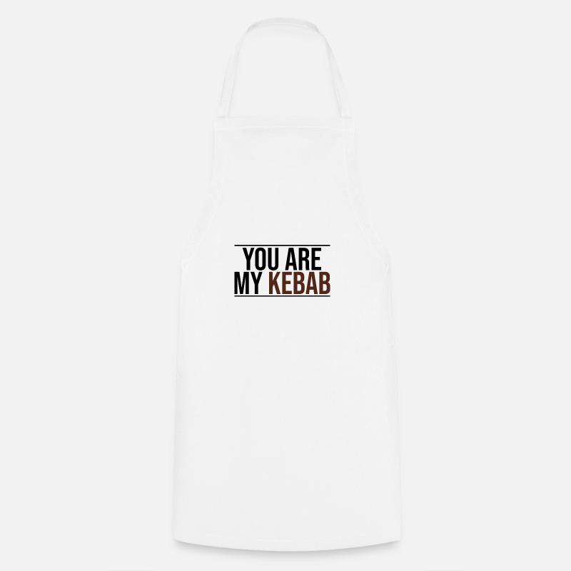 tu es mon kebab - Tablier de cuisine - blanc