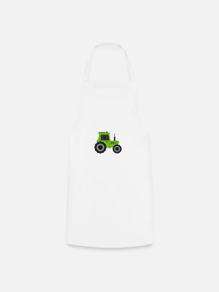 Traktor - Kochschürze - Weiß