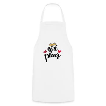 Girl Power - Tablier de cuisine - blanc - Devant - AI Model Male 185 dark (185cm)