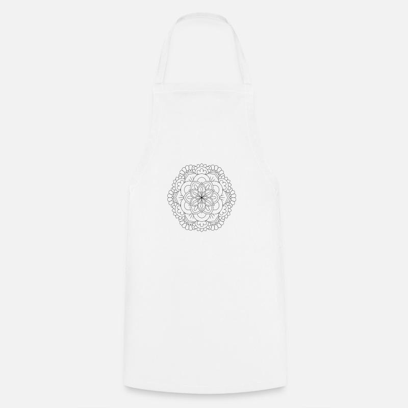 Mandalas pour la paix - Tablier de cuisine - blanc