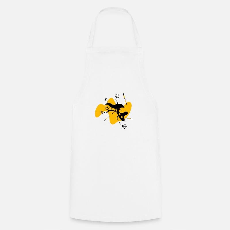 grenouilles monochérubines à deux tons 01 - Tablier de cuisine - blanc