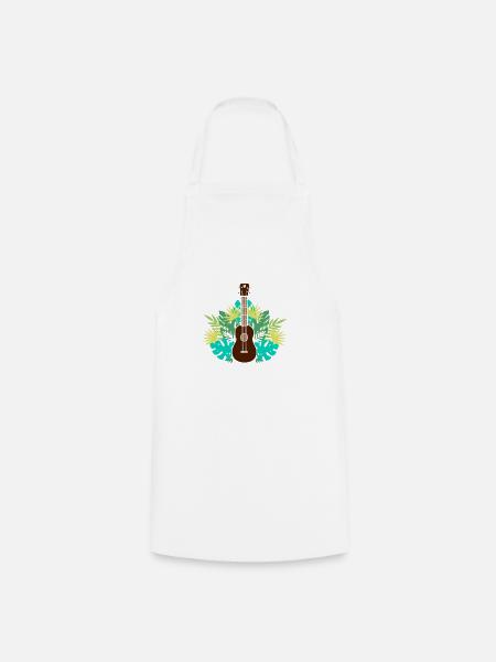 Musiker Geschenk Ukulele Hawaii - Kochschürze - Weiß
