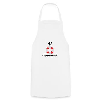 17 Charente Maritime Bouée - Tablier de cuisine - blanc - Devant - AI Model Male 185 dark (185cm)