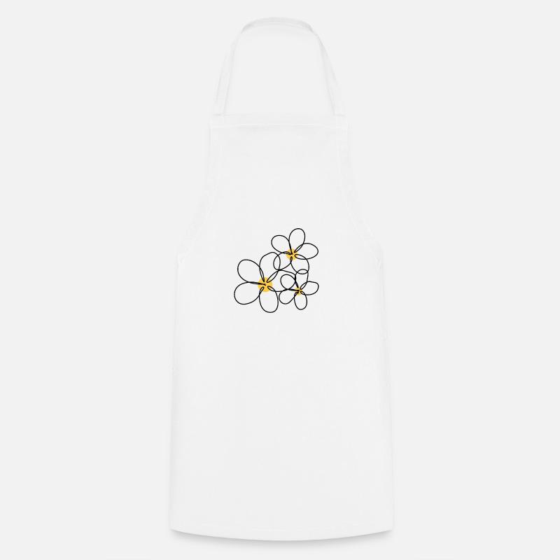fleur - Tablier de cuisine - blanc