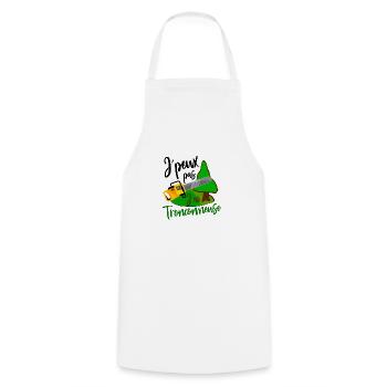je peux pas j´ai tronçonneuse Bûcheron cadeau - Tablier de cuisine - blanc - Devant - AI Model Male 185 dark (185cm)