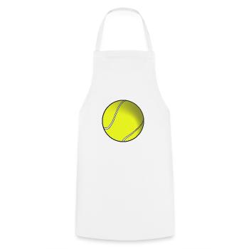 Tennisball - Kochschürze - Weiß - Vorne - AI Model Male 185 dark (185cm)