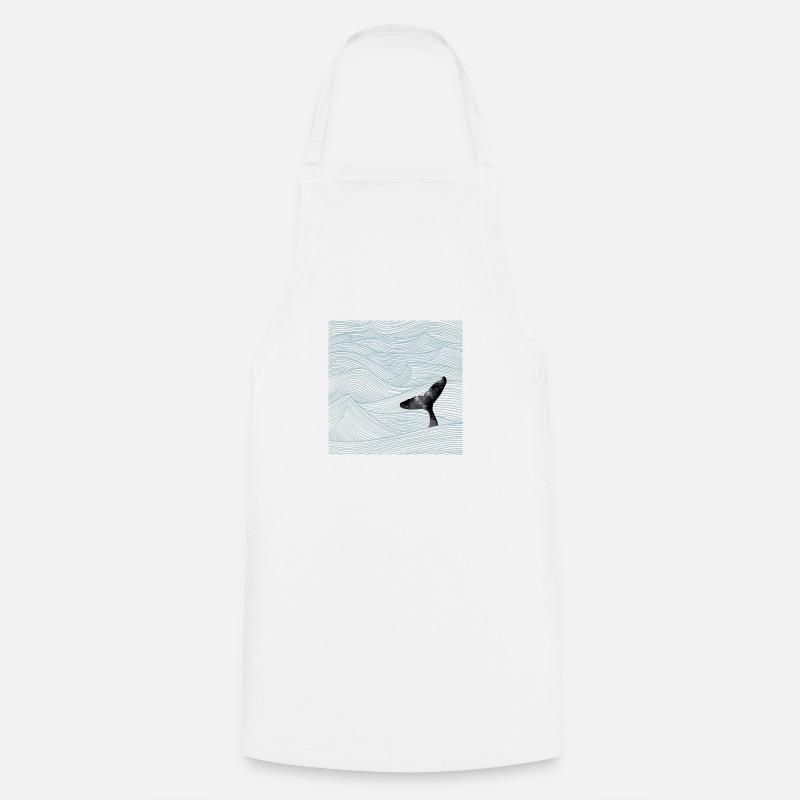 Ocean Whales - Cooking Apron - white