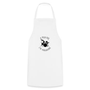 Je peux pas percussions - Tablier de cuisine - blanc - Devant - AI Model Male 185 dark (185cm)