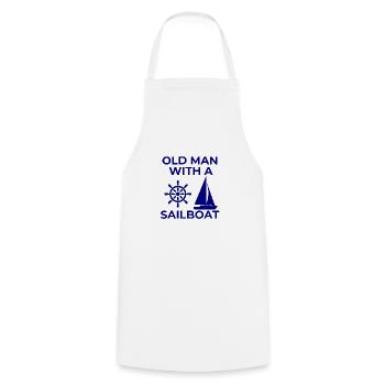 Sail - Cooking Apron - white - Front - AI Model Male 185 dark (185cm)
