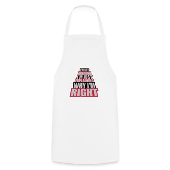 Je ne discute pas - Tablier de cuisine - blanc - Devant - AI Model Male 185 dark (185cm)