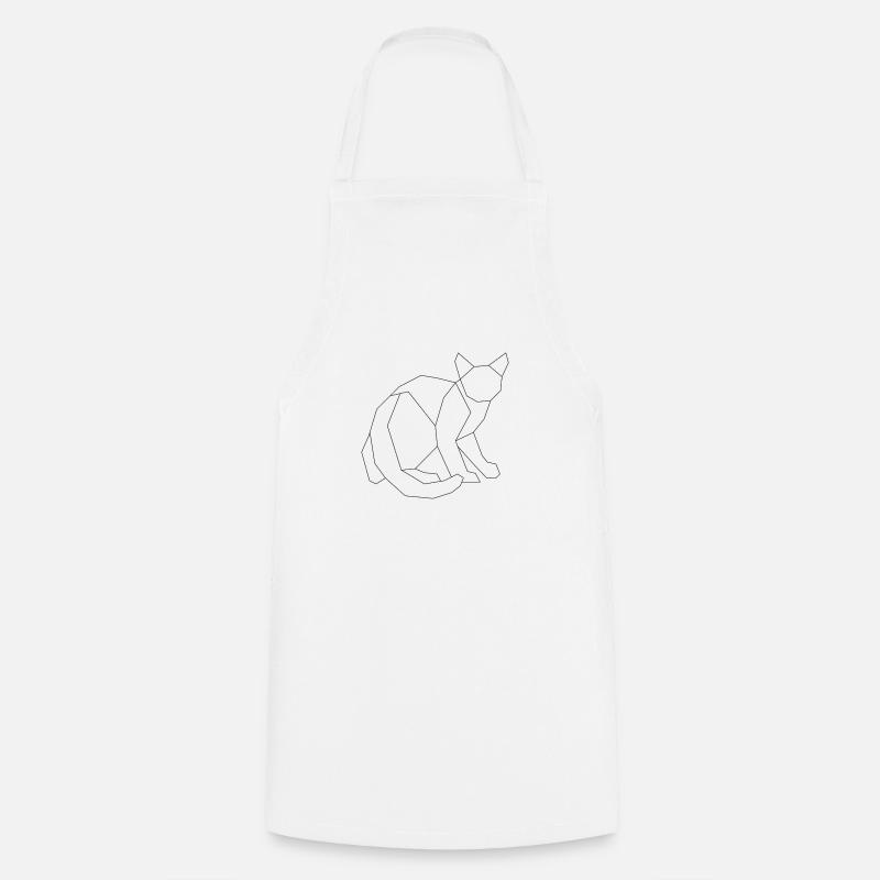 Chat - Tablier de cuisine - blanc