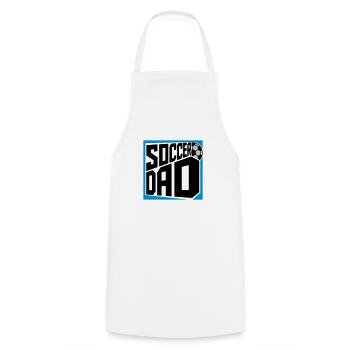 Logo Design Soccer Dad - Kochschürze - Weiß - Vorne - AI Model Male 185 dark (185cm)