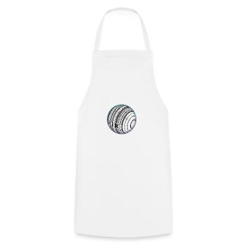 Striped Ball - Cooking Apron - white - Front - AI Model Male 185 dark (185cm)