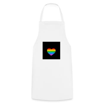Pride (LGBTQ+) - Kochschürze - Weiß - Vorne - AI Model Male 185 dark (185cm)