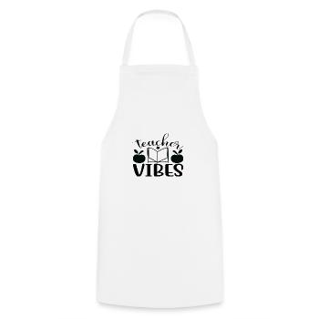 Vibes de l’enseignant - Tablier de cuisine - blanc - Devant - AI Model Male 185 dark (185cm)