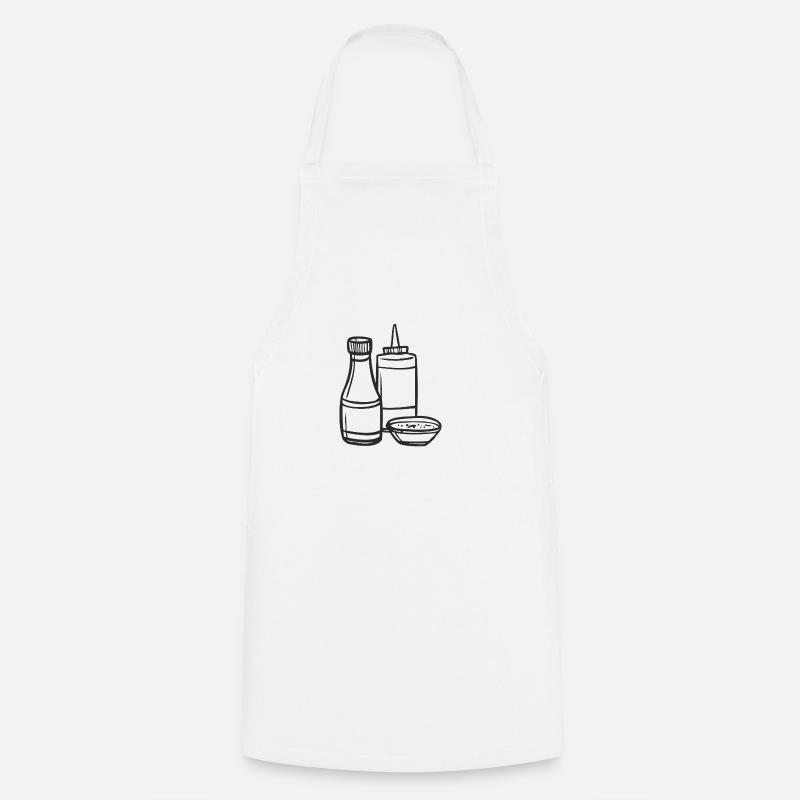 Grill-Saucen - Kochschürze - Weiß