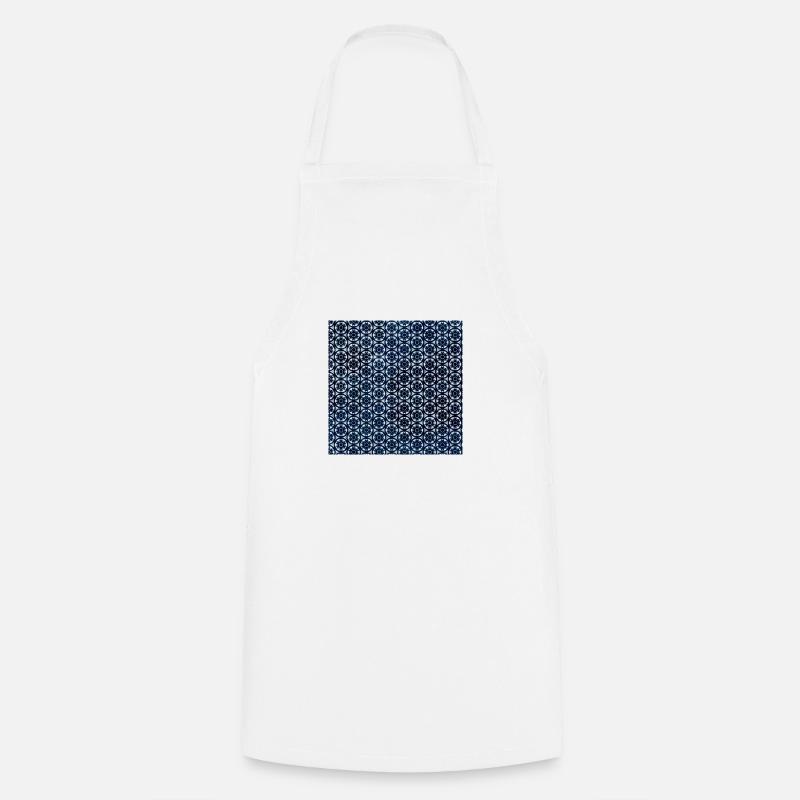 Motif textile Silver Dark Blue Tie Dye - Tablier de cuisine - blanc