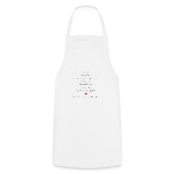 Geschenk Freundin, Danke dass es dich gibt - Kochschürze - Weiß - Vorne - AI Model Male 185 dark (185cm)