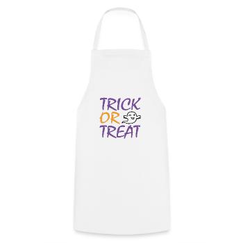 Trick or Treat Halloween - Kochschürze - Weiß - Vorne - AI Model Male 185 dark (185cm)