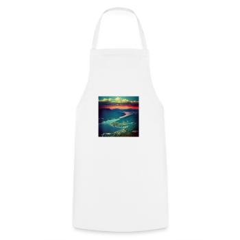 View from the Blue Mountains - Cooking Apron - white - Front - AI Model Male 185 dark (185cm)