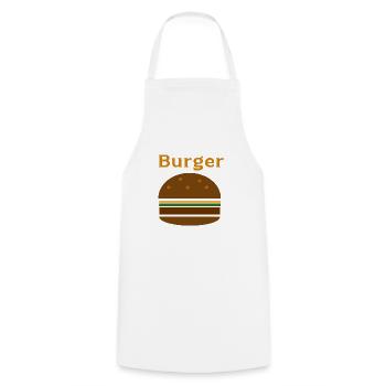 Burger - Tablier de cuisine - blanc - Devant - AI Model Male 185 dark (185cm)