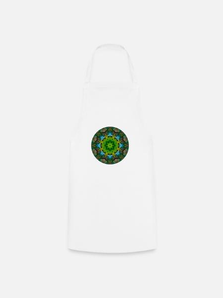 Mandala-Quantum 4 - Kochschürze - Weiß