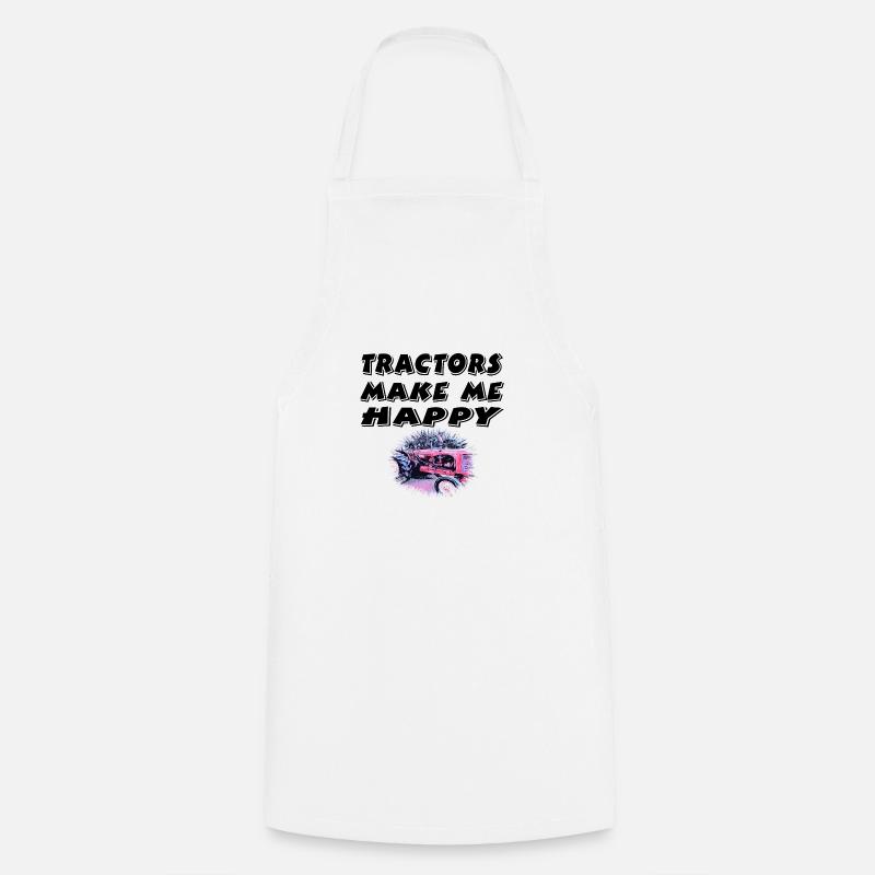 Traktor - Kochschürze - Weiß