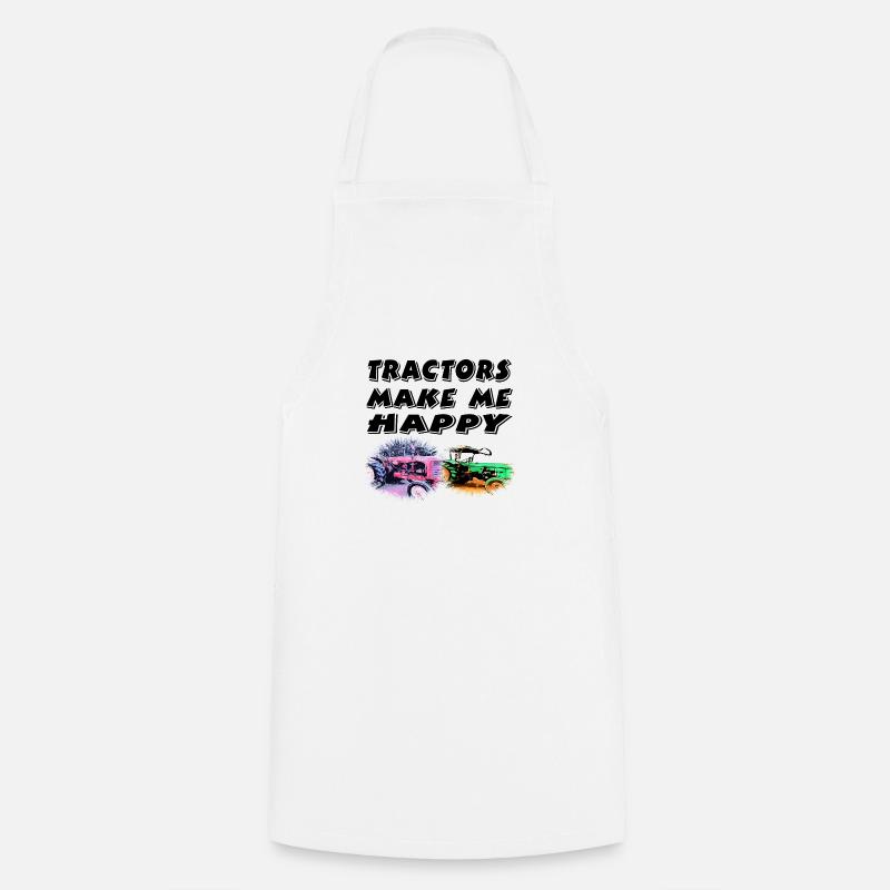 Traktor - Kochschürze - Weiß