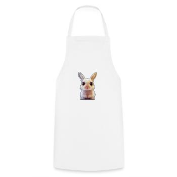 Hase süß - Kochschürze - Weiß - Vorne - AI Model Male 185 dark (185cm)
