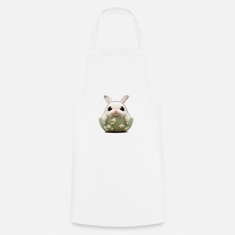 Sweet rabbit in shell - Cooking Apron - white