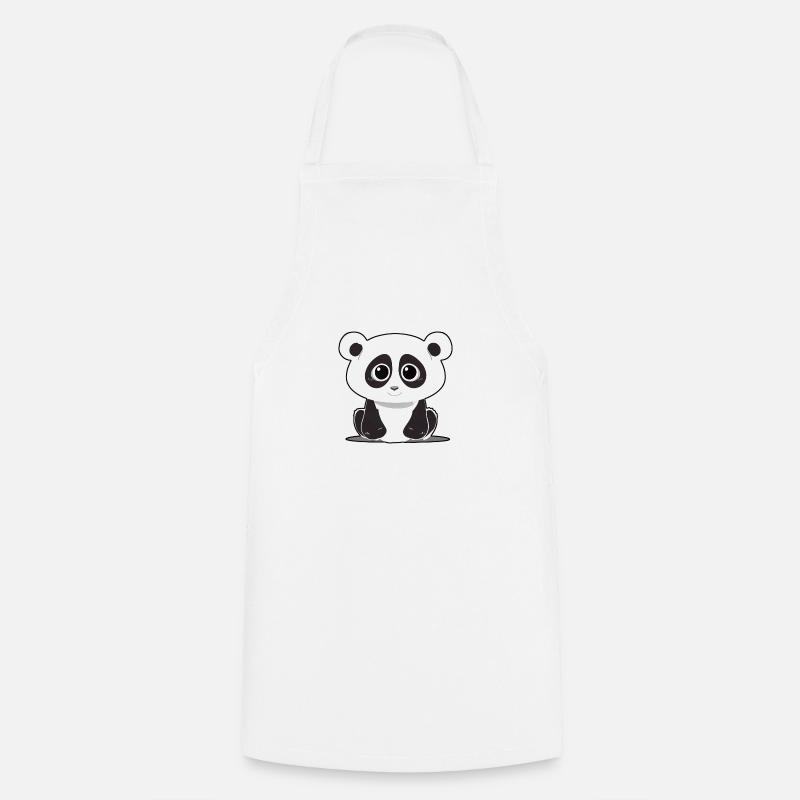 adorable Panda - Cooking Apron - white