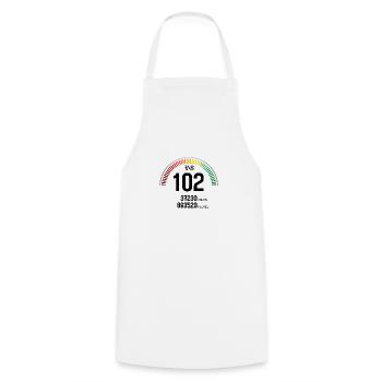 Anniversaire 102 ans Compteur - Tablier de cuisine - blanc - Devant - AI Model Male 185 dark (185cm)