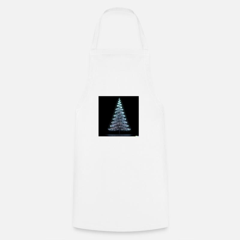 Modern Christmas Tree - Cooking Apron - white
