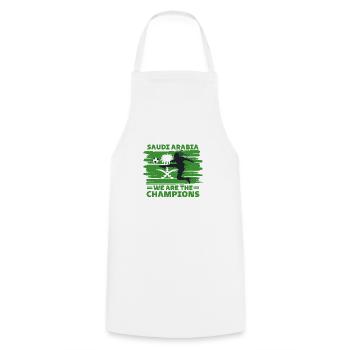 Saudi Arabia Football 2022 Saudi supporter - Cooking Apron - white - Front - AI Model Male 185 dark (185cm)