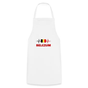 belgien Fußball 2022 belgien Herzschlag belgien - Kochschürze - Weiß - Vorne - AI Model Male 185 dark (185cm)